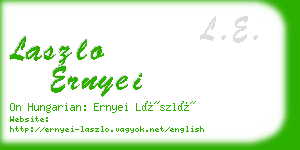 laszlo ernyei business card